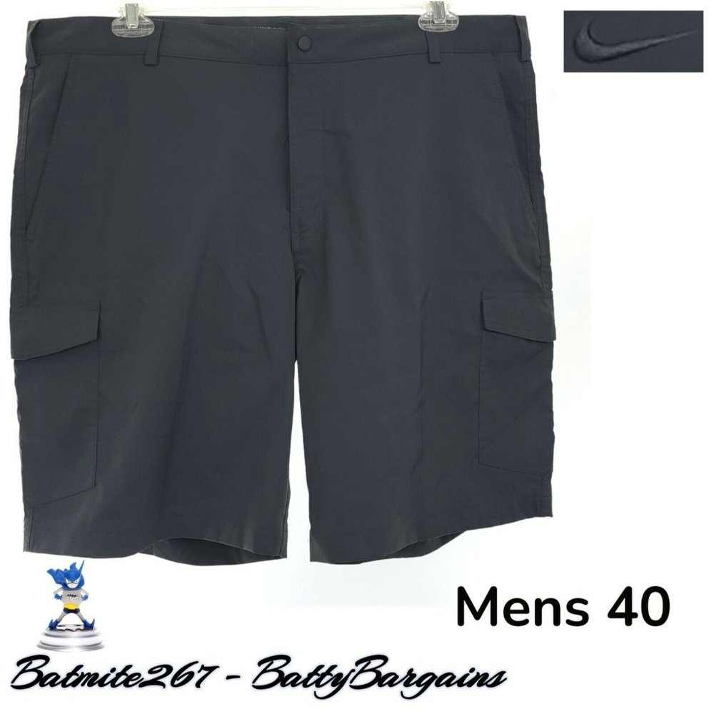 Nike Golf Men's DRI FIT Chino Shorts Sz 40 Gray Slate Sport Active Wear Stretch